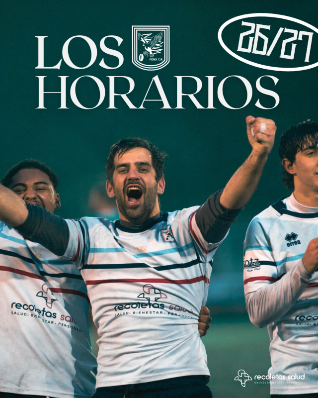 Horarios Fénix Club de Rugby Zaragoza | Temporada 2026-2027